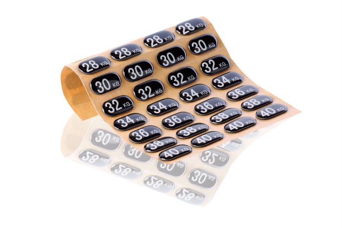 genezen Iedereen defect Gewicht Sticker 2 kg - 40 kg | FysioSupplies.be